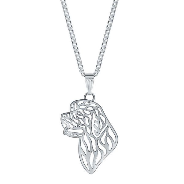 

pendant necklaces foundland dog animal charm puppy necklace jewelry christmas gifts for women girls friends, Silver