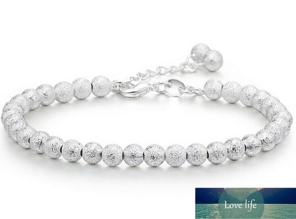 925 pulseira de prata pura para mulheres 5mm contas braceletes bola corrente pulseira moda jóias acessórios pulseira presentes de natal