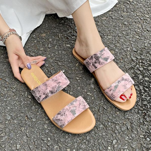 

summer large size sandals for women slippers, Black