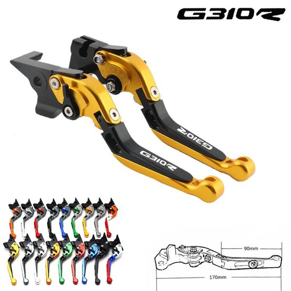 

motorcycle brakes for g310r g 310r 2021 cnc accessories foldable extendable brake clutch levers logo