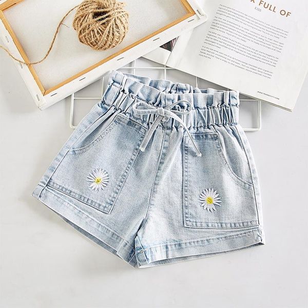 

new girls' summer denim shorts children 's fashion baby 's western style all -match primary school pants beach shorts, Black