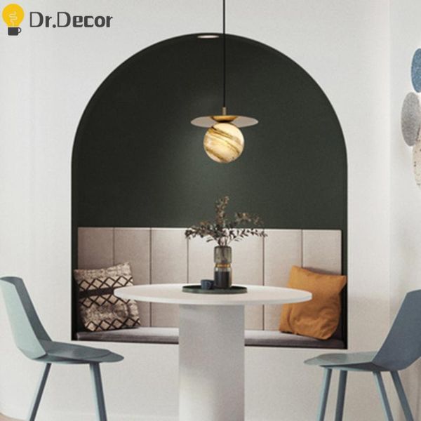 

pendant lamps nordic led planet glass lights lighitng modern art lamp living room decoration kitchen dining hanging