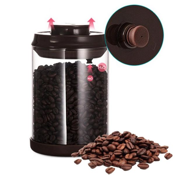

storage bottles & jars coffee bean with airtight lid glass jar keep fresh and dry for candy cookie rice sugar kitchen container beans ground