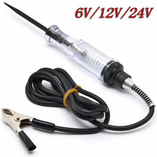 

diagnostic tools car voltage circuit tester 6v/12v/24v dc system long probe continuity auto test light bulb automobile maint