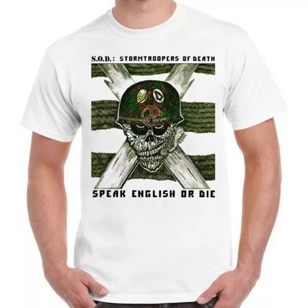 

Stormtroopers Of Death SOD Metal Hardcore Punk Rock Retro T Shirt 248, White;black