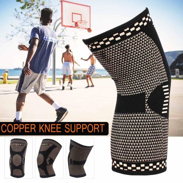 

elbow & knee pads brace patella protector infused pad basketball volleyball compression sleeve support sports kneepads, Black;gray