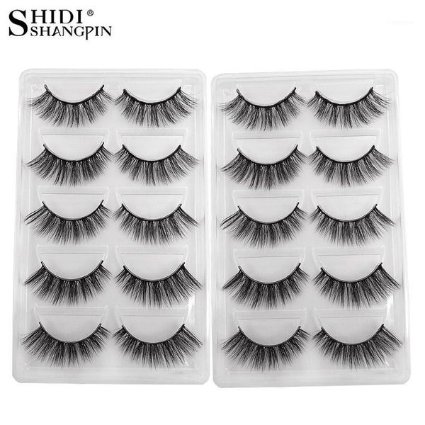 

pairs mink eyelashes natural long 3d lashes full strip maquiagem false1
