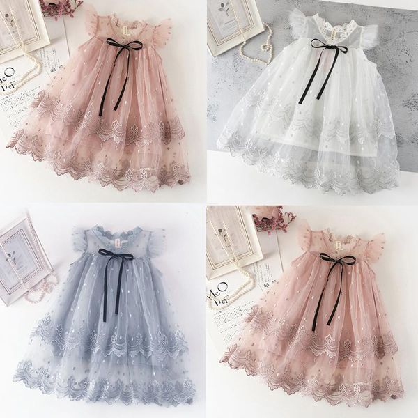 

girl's dresses girls dress 2021 summer brand clothes lace and flower design baby kids for casual wear 3 12y, Red;yellow