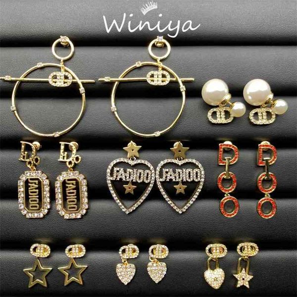 

75% off outlet online family earrings new letter love star earrings women's fashion s925 silver needle