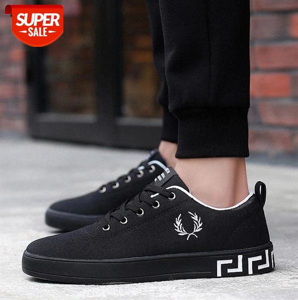 

men canvas shoes comfortable spring autumn lace-up black red mens shoes casual fashion breathable men sneakers luxury designer #mx8e