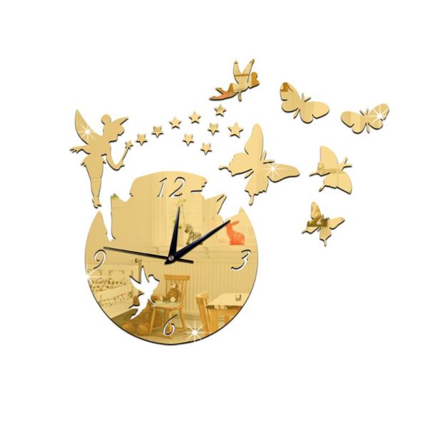 

wall clocks creative fairy decoration clock for home festival party in stock drop