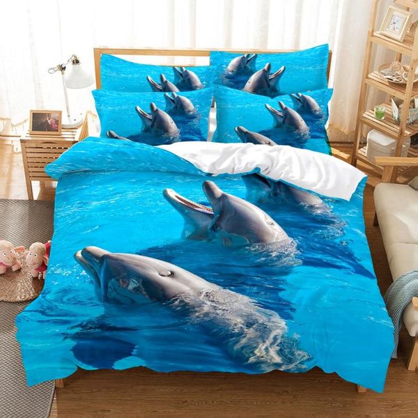 

bedding sets animal duvet quilt cover set dolphin lion tiger comforter bed linen pillowcase the lover symbolizes white swan