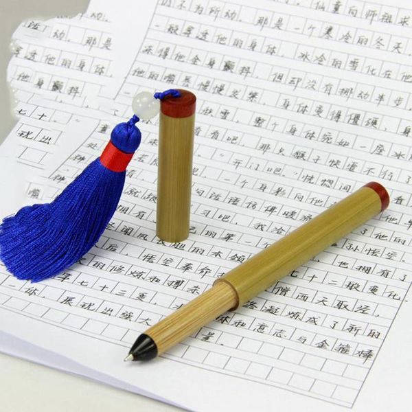 

gel pens china traditional handmade green bamboo signature pen natural color roller cultural supply for business school as gift1