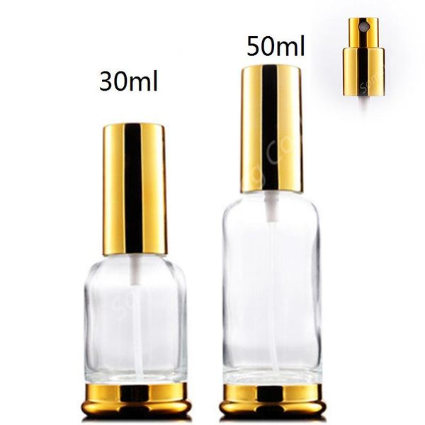 

storage bottles & jars 200pcs/lot 30ml 50ml high-grade essential oil bottle bottom spray massage clear glass vials
