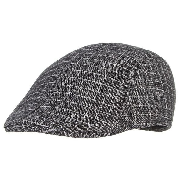 

berets england style plaid for men peaked caps keep warm autumn winter hats male visor beret snapback casquette cap, Blue;gray