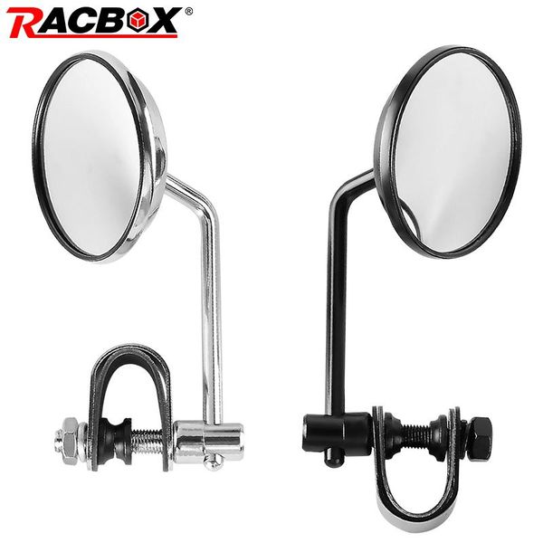 

motorcycle mirrors rearview mirror stainless steel classic retro vintage round back view universal 22mm-25mm convex clip