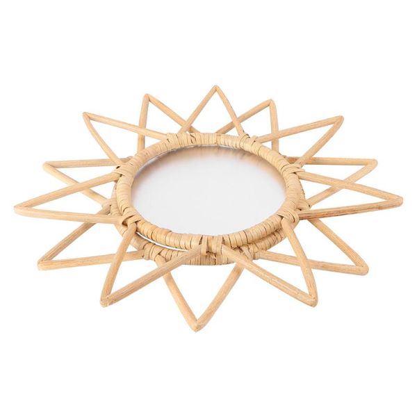 

mirrors 1pc woven design mirror wall hanging makeup art decor