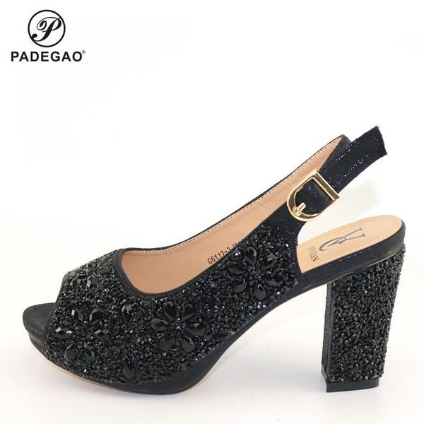 

dress shoes selling woman italian pointed toe african style square heels sandals without bag for fashion party, Black