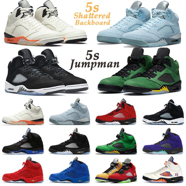 

5s men basketball shoes jumpman 5 blue bird shattered backboard raging red racer blue og black metallic michigan hyper royal mens trainers s