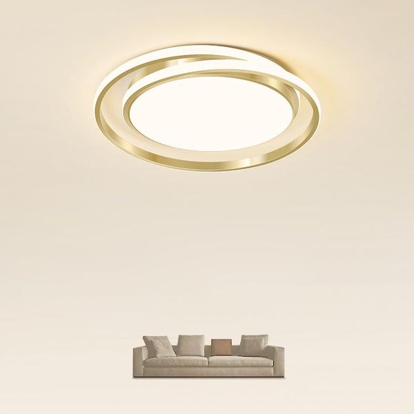 

ceiling lights bedroom luxury study golden art round simple lamp