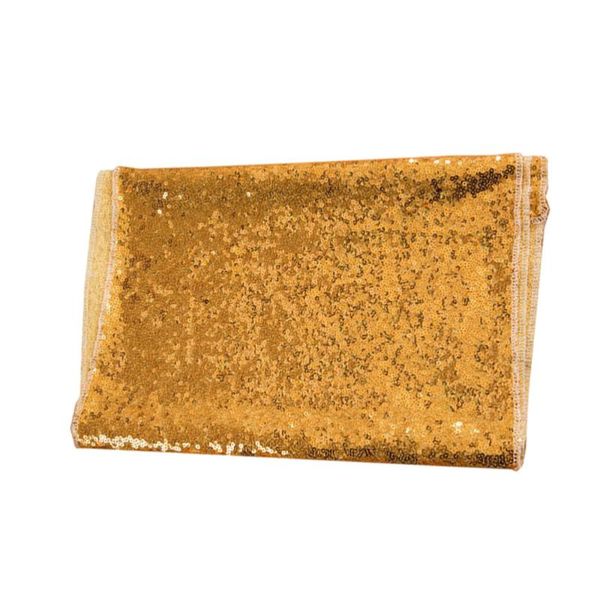 

table cloth 1pc beautiful cover party tablecover home sequins runner (golden)