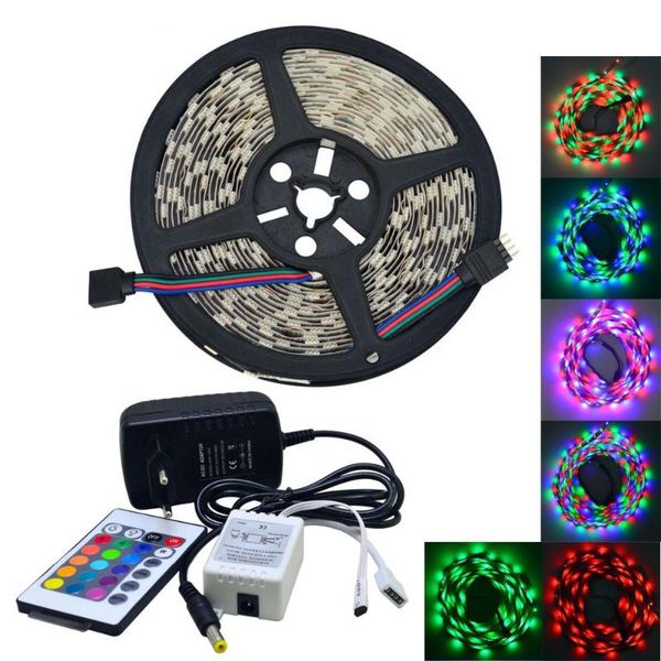 

300- smd rgb led light strip w/ remote controller (ac 110-240v / eu plug) strips