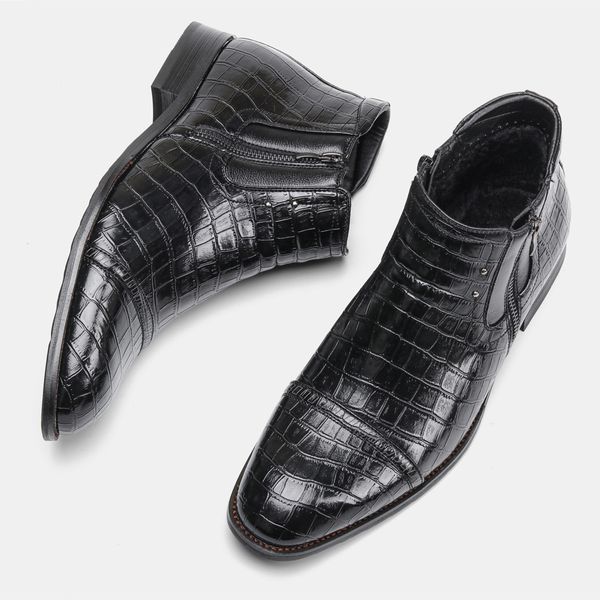 

40-46 winter boots non-slip 2021 comfortable warm winter shoes men, Black