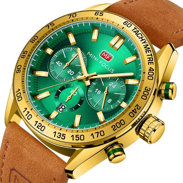 

wristwatches men's watches sport fashion quartz wristwatch brown leather strap luminous hands reloj hombre relogio masculin, Slivery;brown