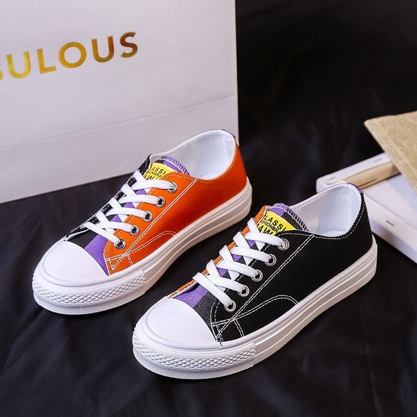 

summer fashion black low canvas shoes non slip colorful casual shoes womens ourdoor trainer sneakers zapatillas mujer 2021