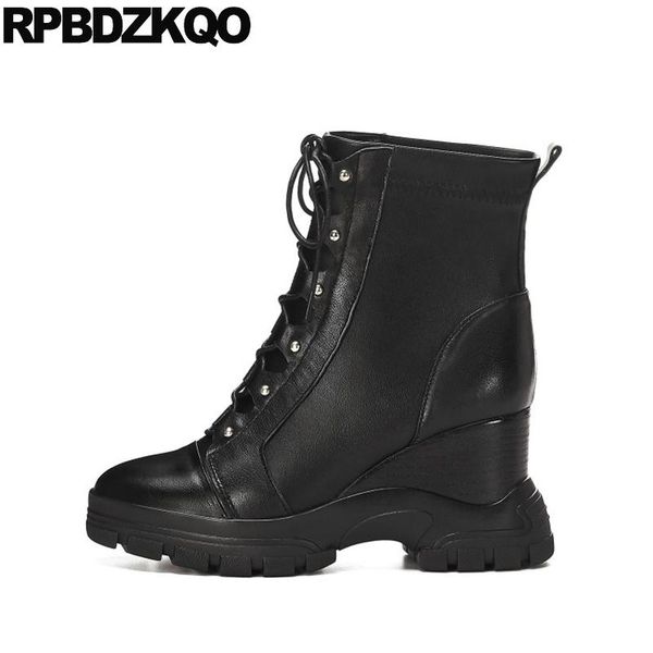 

boots designer shoes women luxury 2021 studded ankle casual trend black wedge platform high heel rivet stud knee tall booties