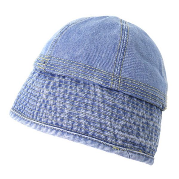 

bucket cap summer western blue cowboy hats blue black panamas denim outdoor sun protection women beanie hats, Blue;gray