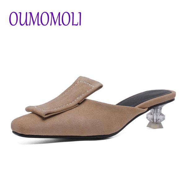 

dress shoes fashion pu leather women pumps classic rome square toe heels summer sandals mules casual woman q795, Black