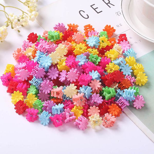 

girls hair accessories hairclips claws baby bb clip kids barrettes clips candy color flower claw cute b8219, Slivery;white