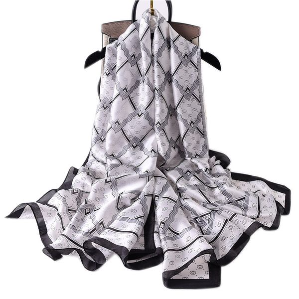 

luxury brand hijab women scarves soft long print silk scarves lady shawl and wrap pashmina bandana beach stoles, Blue;gray
