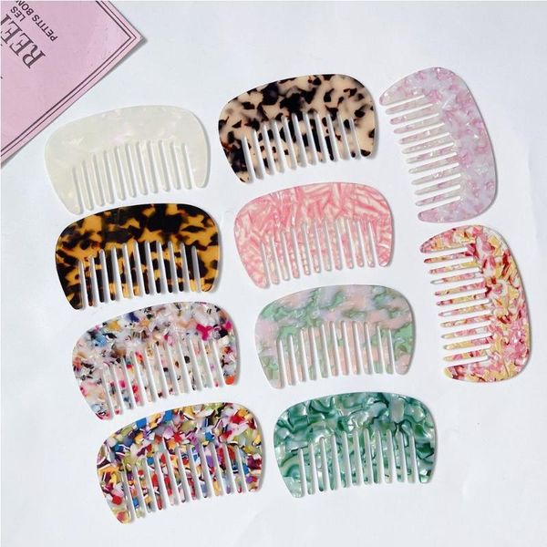 

hair brushes ins style fashion acetate anti-static massage combs colorful hairdressing comb brush for women girls styling tool, Silver