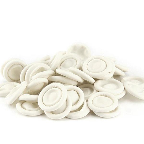 

disposable gloves 5 packs of rubber finger cots, white beauty nail anti-slip cots