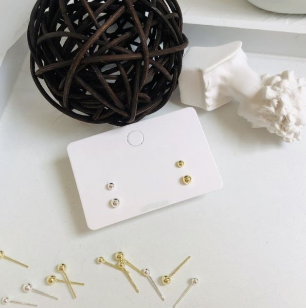 

s925 silver needle mini 3-4mm doudou stud for women, Golden;silver