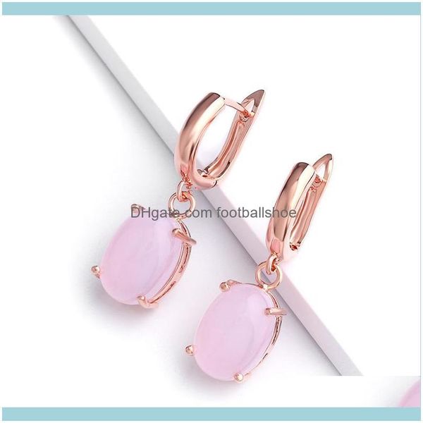 

stud jewelrydesigners 585 womens four claw color simple temperament rose gold zircon exquisite earrings erp12 drop delivery 2021 g4lcq, Golden;silver