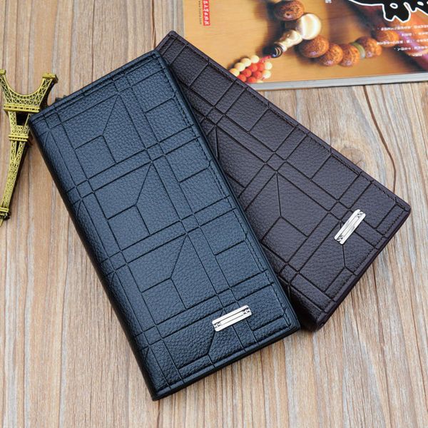 

2021 men's wallet long wallet fashion embossed multi card with large capacity suit bag, Red;black