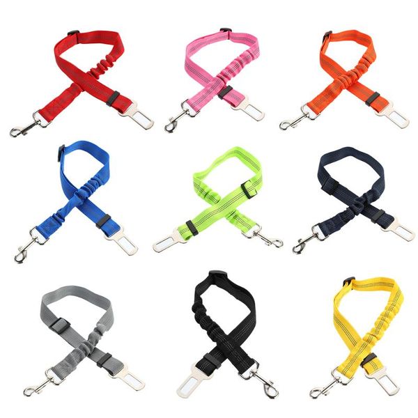 

dog collars & leashes pet car seat belt anti- harness clip bungee lead puppy cat vehicle travel safety lever buffer elastic force suppl