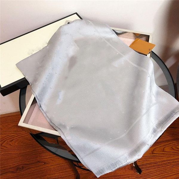 

brand spring and summer scarve silk scarf fashion man womens 4 seasons shawl scarf scarves size about 180x70cm 6 color, Blue;gray