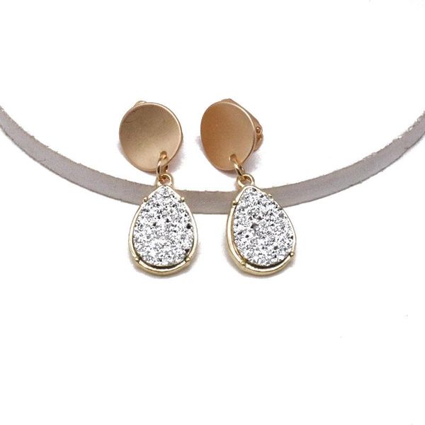 

clip-on & screw back teardrop cute silver resin clip earring