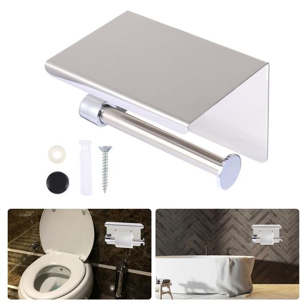 

toilet paper holders 1 set wall phone rack perforation-tissue holder sticky