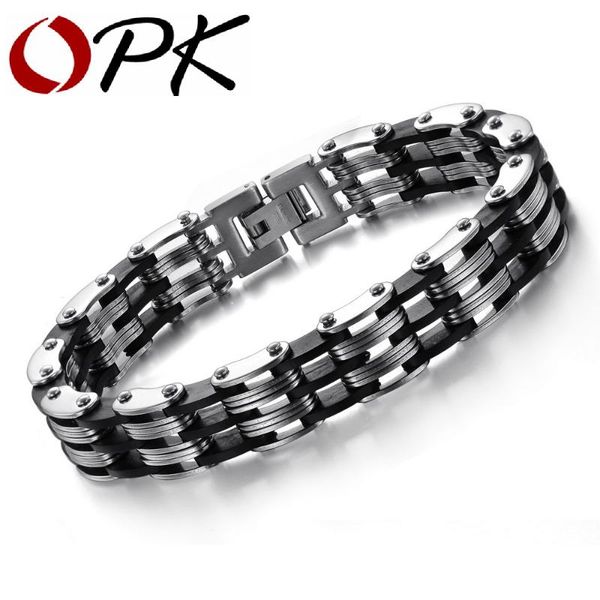 

jewelry selling stainless steel bracelets men fashion 628 12mm /8mm bangle, Black