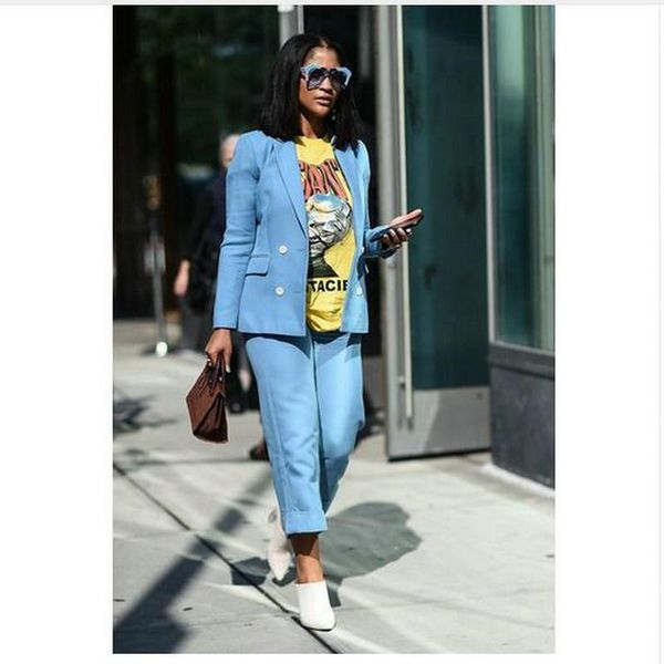 

women's suits & blazers suit fashion spring and autumn slim professional solid color two-piece, White;black