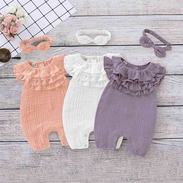 

ins2019 new multi color lace up children's jumpsuit, White