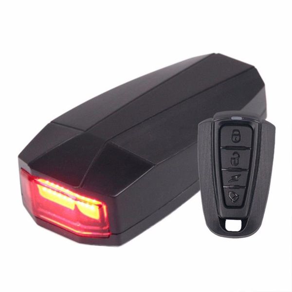 

bike lights 4 in 1 remote control anti-theft security bicycle alarm warning light wireless rear lock