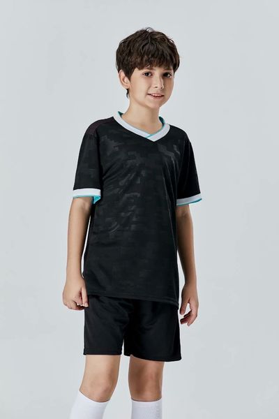 

#042 football uniform men+kids soccer jersey printing team custom track and field sports short-sleeved shirt, Black;yellow