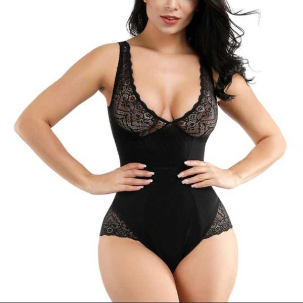

women's shapers corset deep v bodysuit full body girdle leotard bodies control tummy bodyshaper shapewear, Black;white