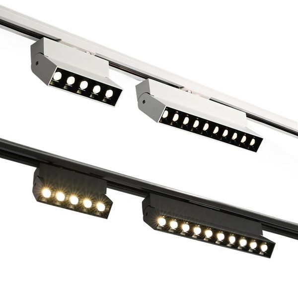 

track lights est foldable spotlight adjustable led rail lamp bar light 10w 20w ac85-265v modern ceiling fixture luminaria bedroom